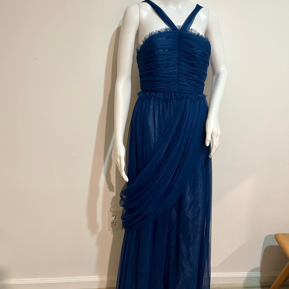 Elegant  Vera Wang Blue Evening Gown 4